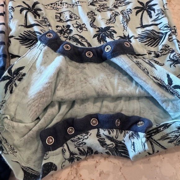 Honest kids clothing 6-9mos Striped and Tropical Kids One Piece Set of 2 - Picture 3 of 8